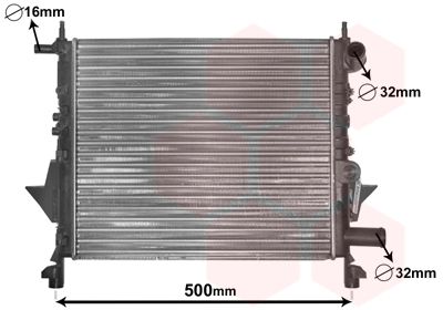 VAN WEZEL radiatorius, variklio aušinimas 43002217